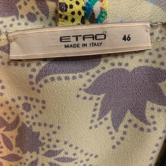 Vintage Etro Italy silk Multicolor Paisley Top - Picture 4 of 5